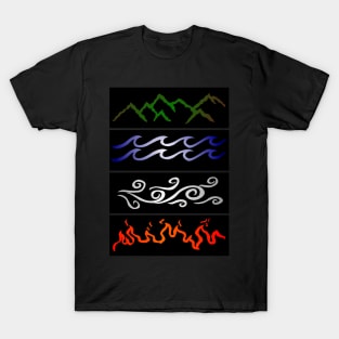 Four elements of nature v2 T-Shirt